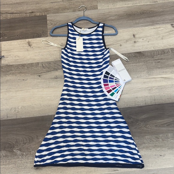 ❄️Blue and White Wave Pattern Dress - Picture 1 of 3